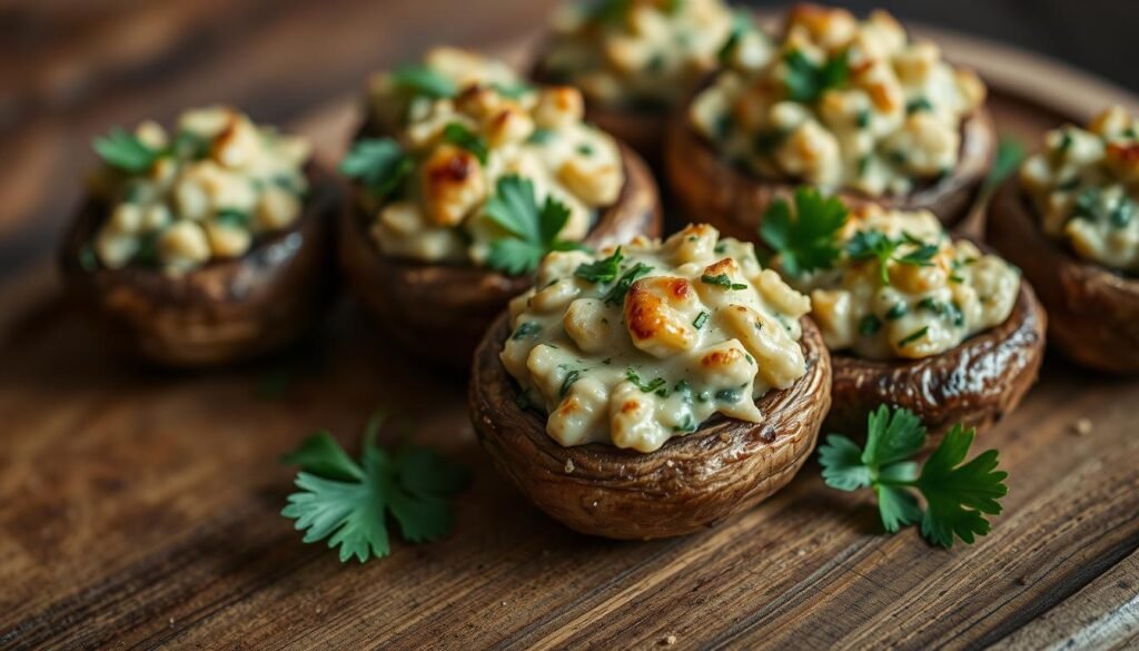 Garlic and Herb Stuffed Mushrooms