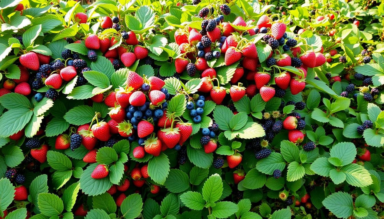 landscaping with berry bushes