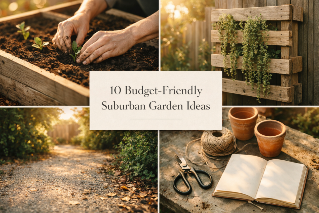 Curated visual reference: Visual Reference: 10 Budget Friendly Suburban Garden Ideas That Feel Peaceful Not