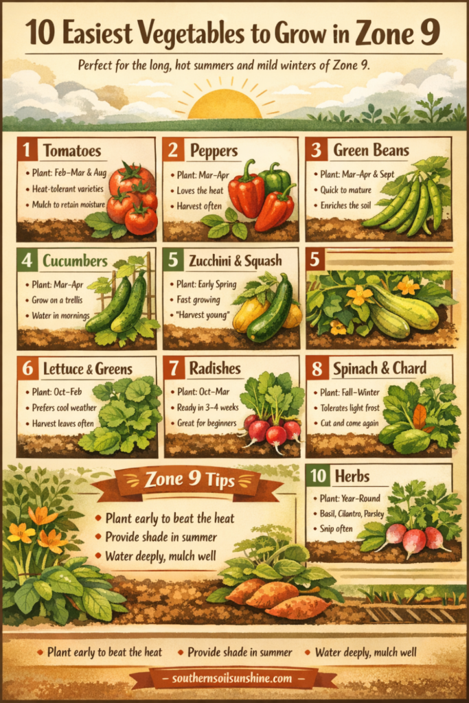 10 Easiest Vegetables to Grow in Your New Zone 9 Garden