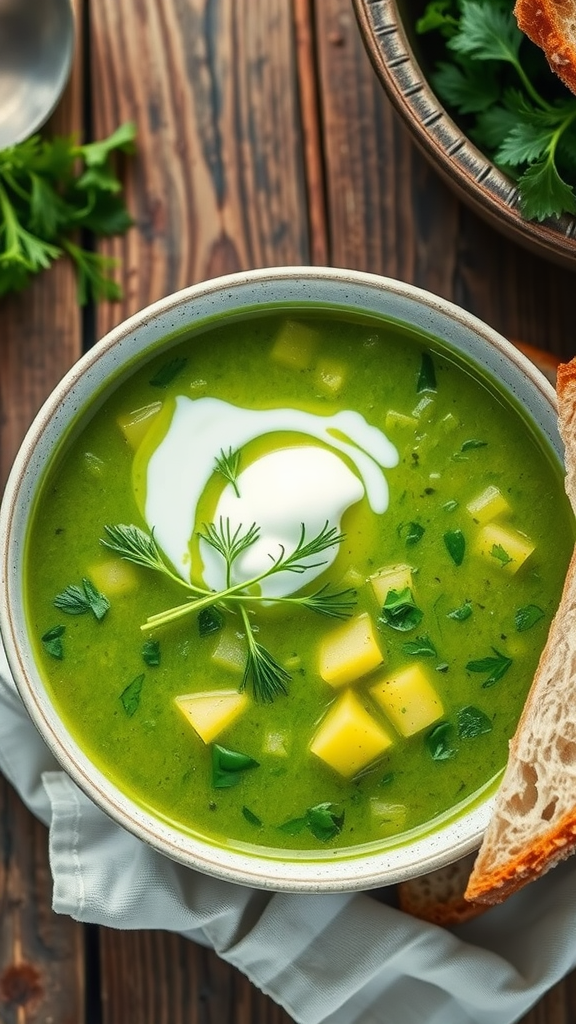 Tangy Traditional Romanian Sorrel Soup Recipe