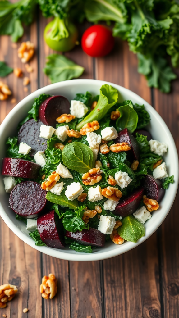 Nutritious Kale and Roasted Beet Salad