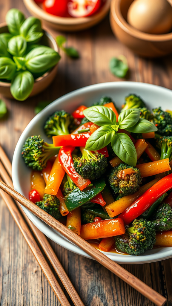 Thai Basil Stir-Fried Chinese Broccoli Recipe