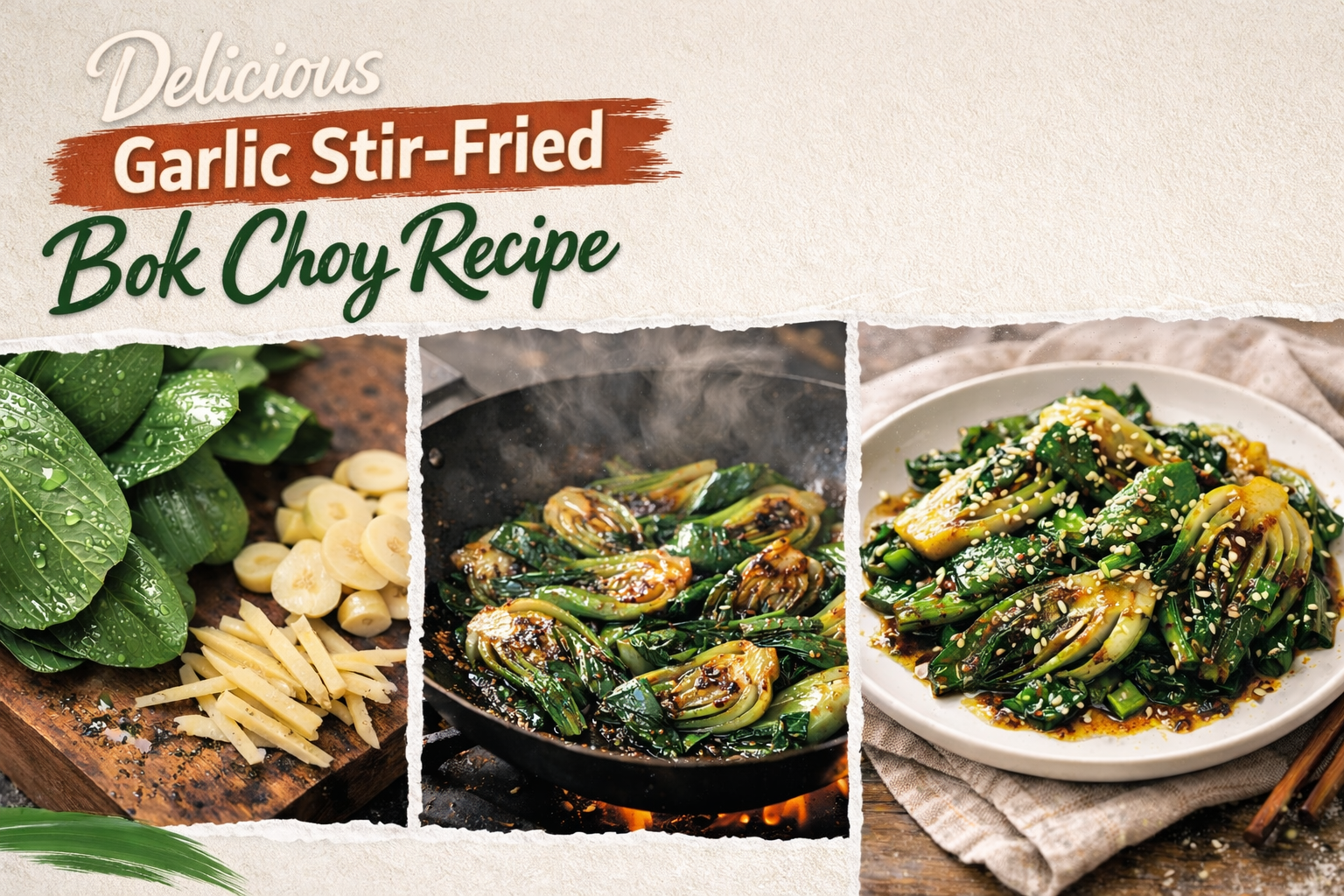 Delicious Garlic Stir-Fried Bok Choy Recipe