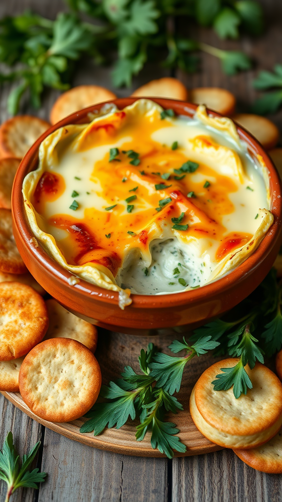 Creamy Baked Sorrel and Cheese Dip