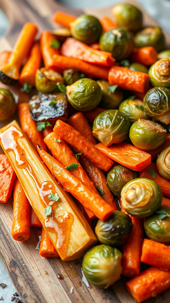 Rutabaga and Maple Glazed Roasted Vegetables Recipe