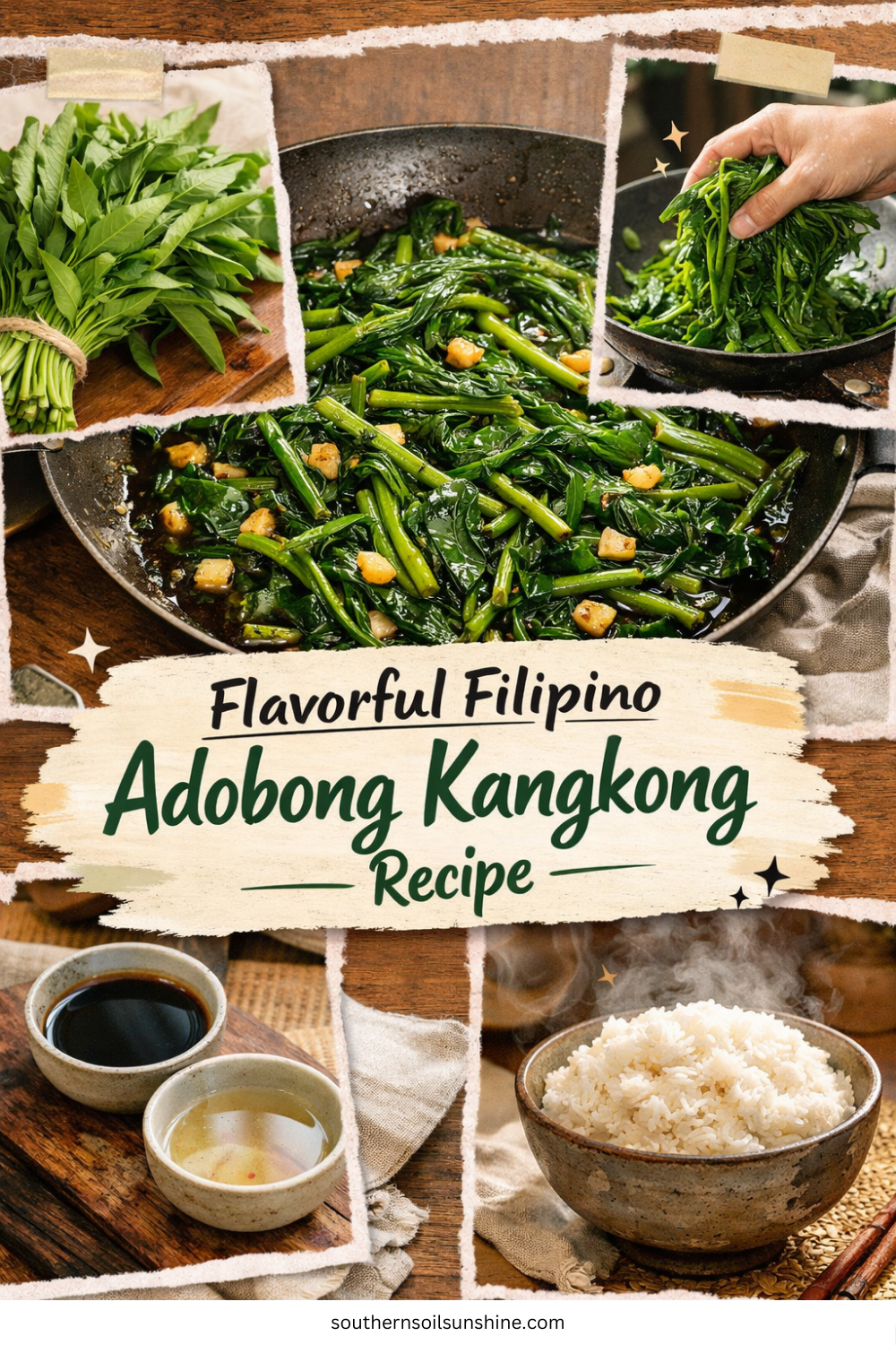 Flavorful Filipino Adobong Kangkong Recipe - Southern Soil Sunshine