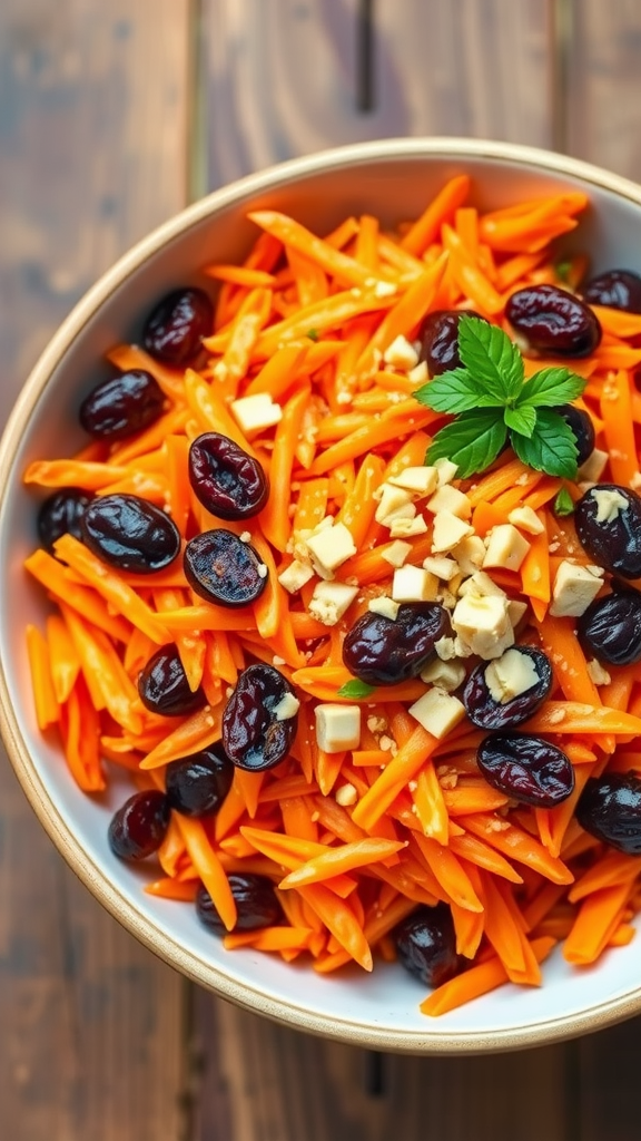 Flavorful Carrot and Raisin Salad with Citrus Dressing