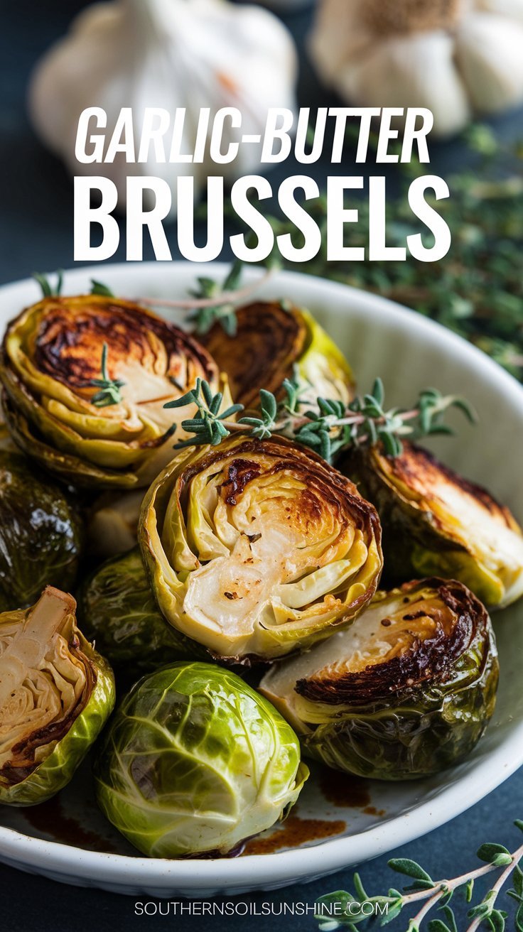 Savory Garlic-Butter Brussels Sprouts with Thyme