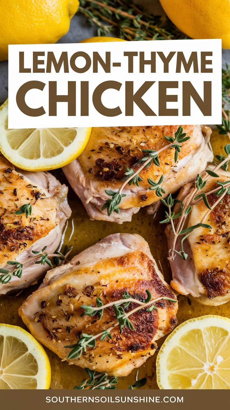 Savory Lemon-Thyme Roasted Chicken Thighs Recipe