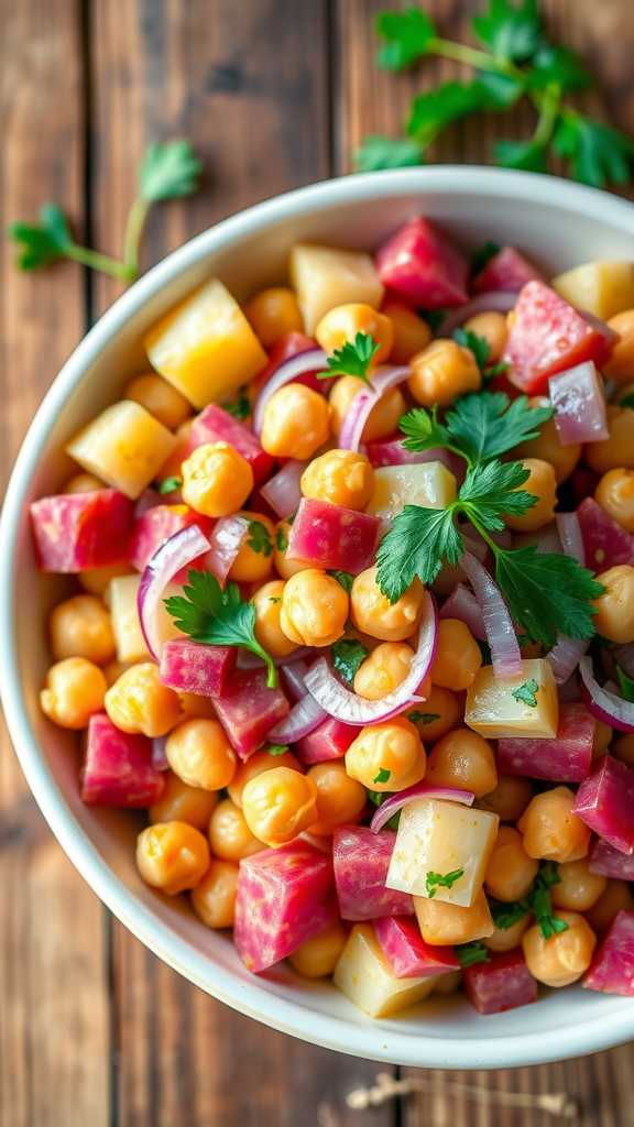 Refreshing Rutabaga and Chickpea Salad with Lemon Vinaigrette