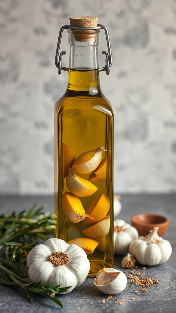 Homemade Garlic Infused Olive Oil Recipe