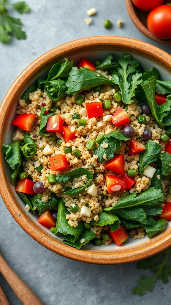 Flavorful Kale and Quinoa Tabbouleh Salad