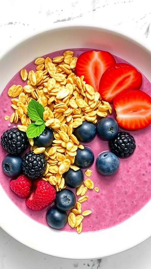 Refreshing Sorrel and Berry Smoothie Bowl