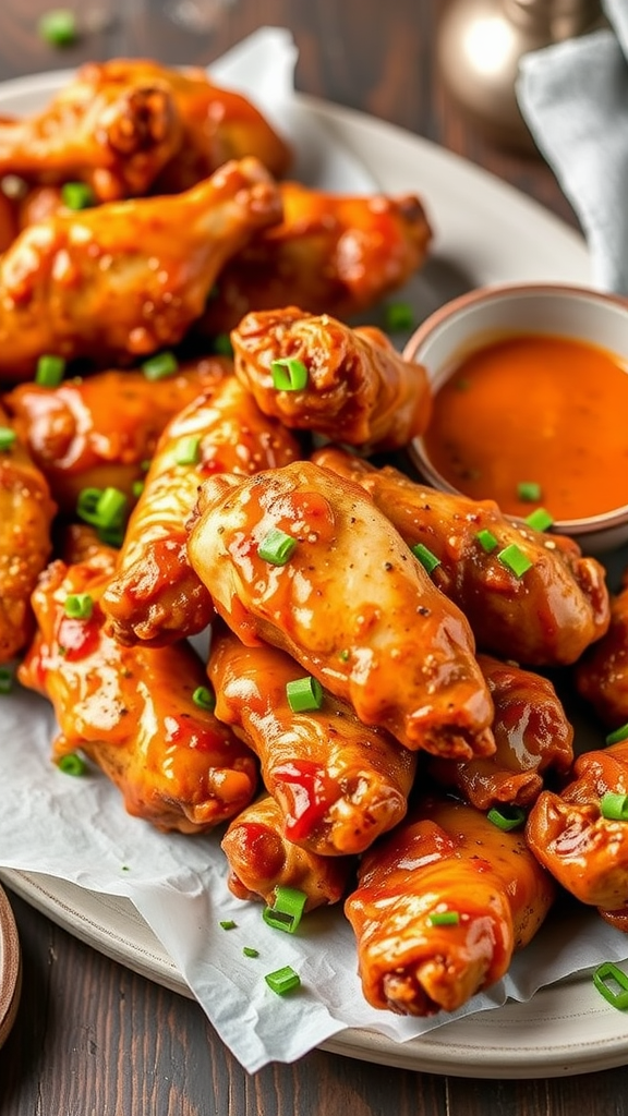 Crispy Spicy Garlic Chicken Wings Recipe