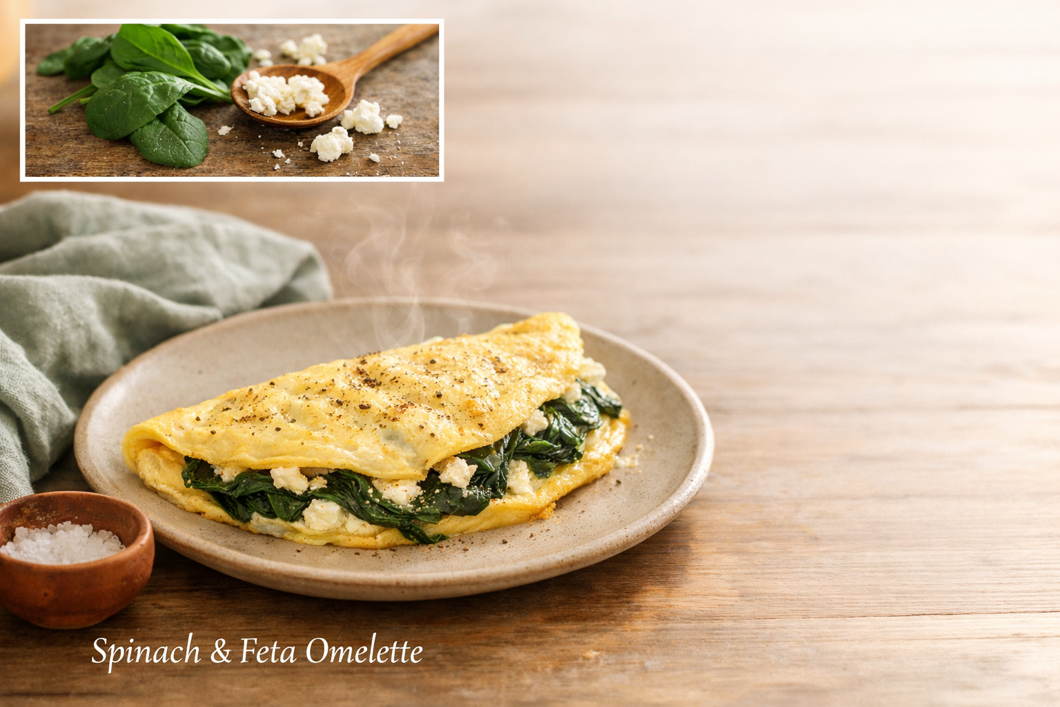 Delicious Spinach and Feta Omelette Recipe