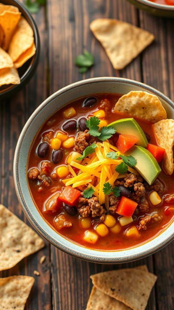 Flavor-Packed & Hearty Taco Soup Recipe