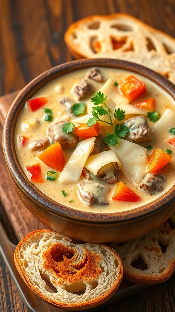 Satisfying and Smooth Philly Cheesesteak Soup Recipe