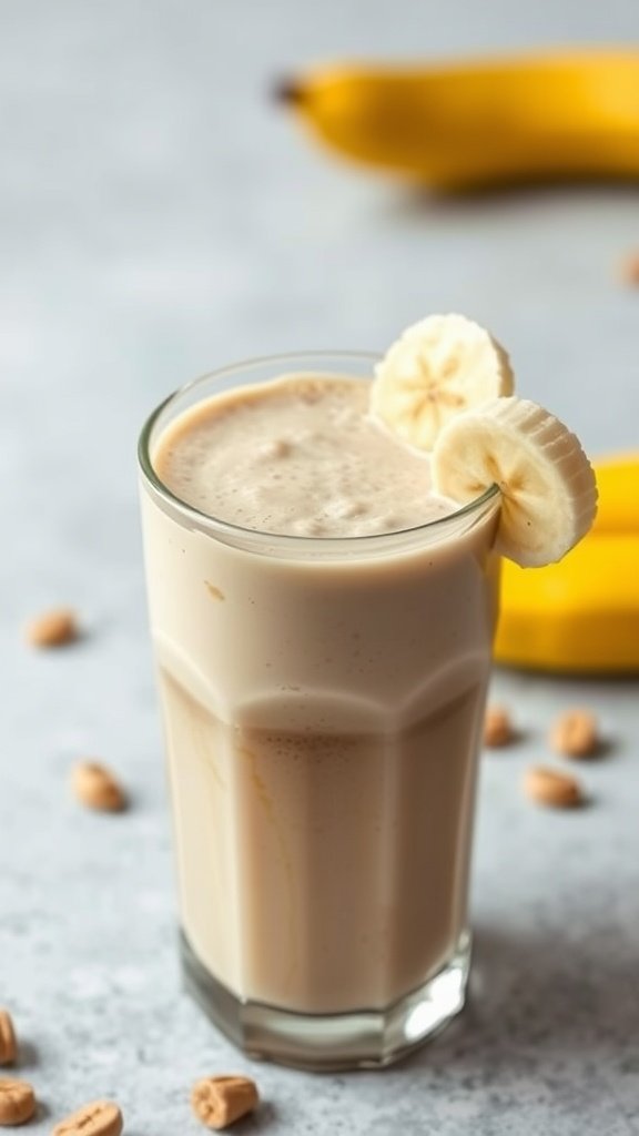 Creamy Peanut Butter Banana Smoothie Recipe