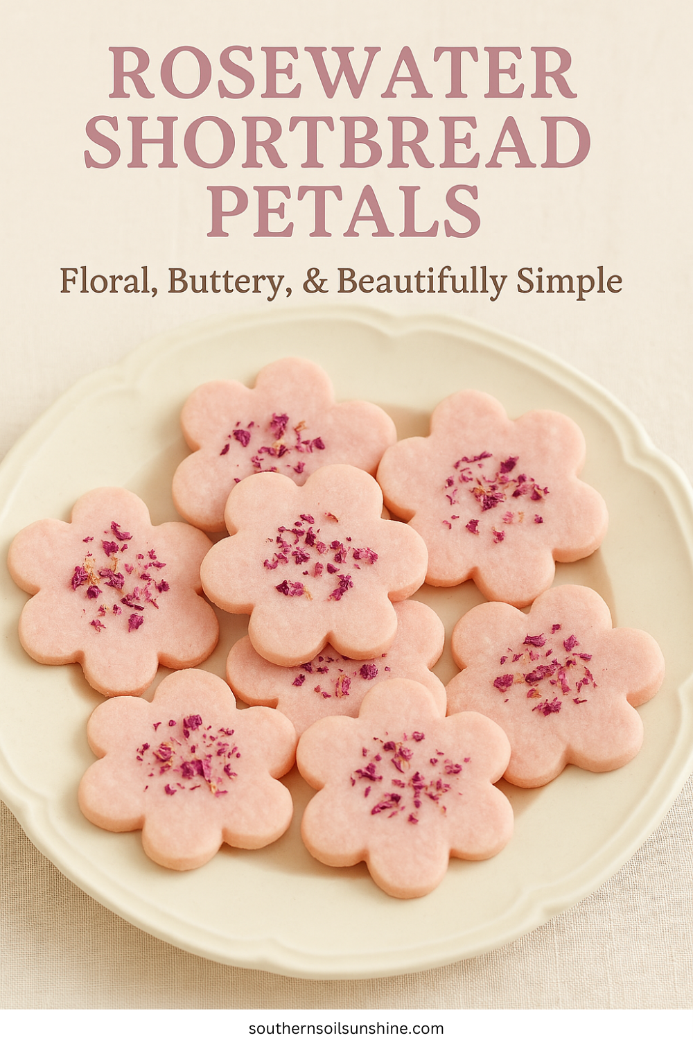 Shaping Shortbread Easy & Elegant Rosewater Shortbread Petals