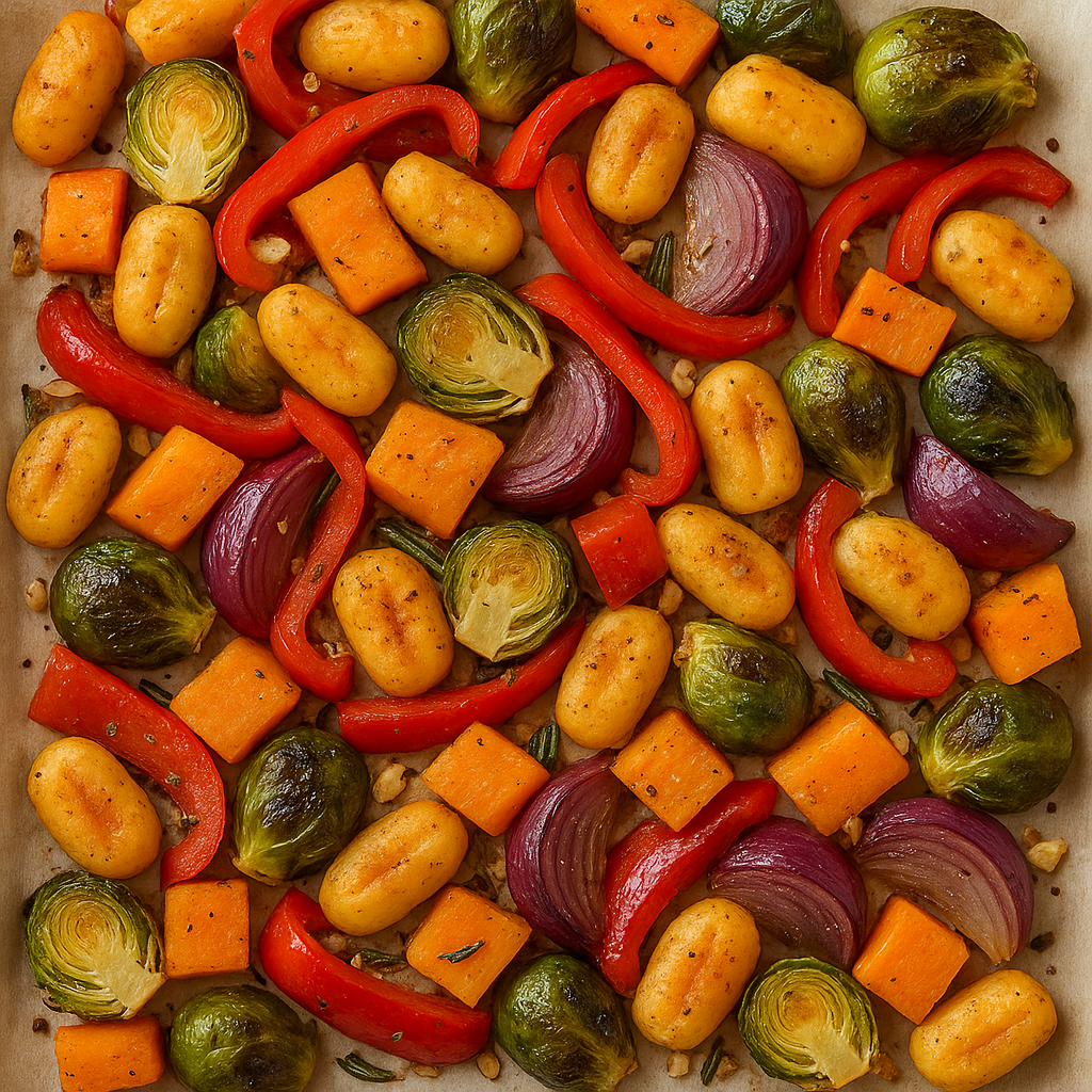 Fall Garden Sheet Pan Gnocchi with Roasted Veggies 🍂🥔🥕