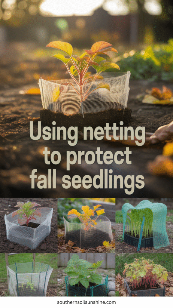 netting to protect fall seedlings