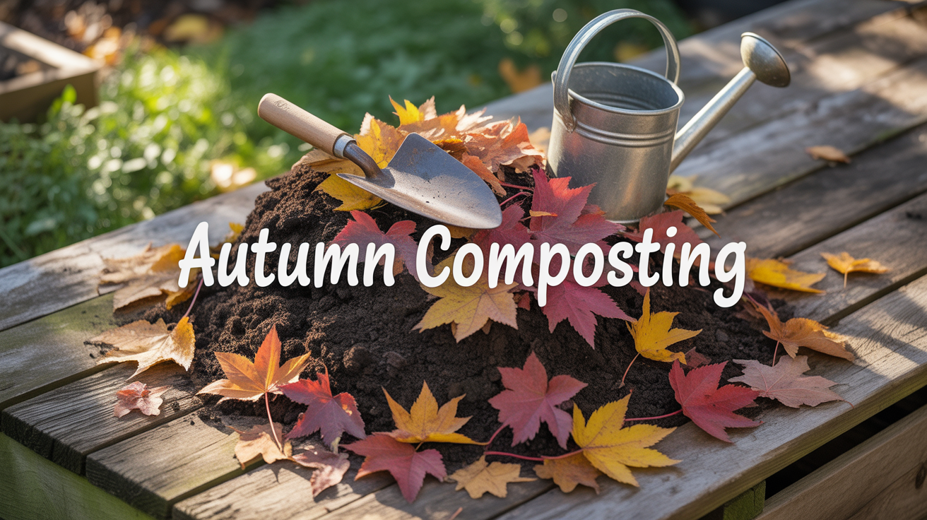 compost in autumn beds