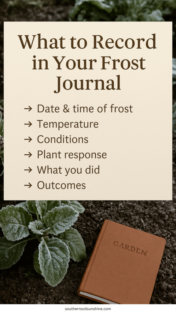 Journaling Frost and Weather in the Garden
