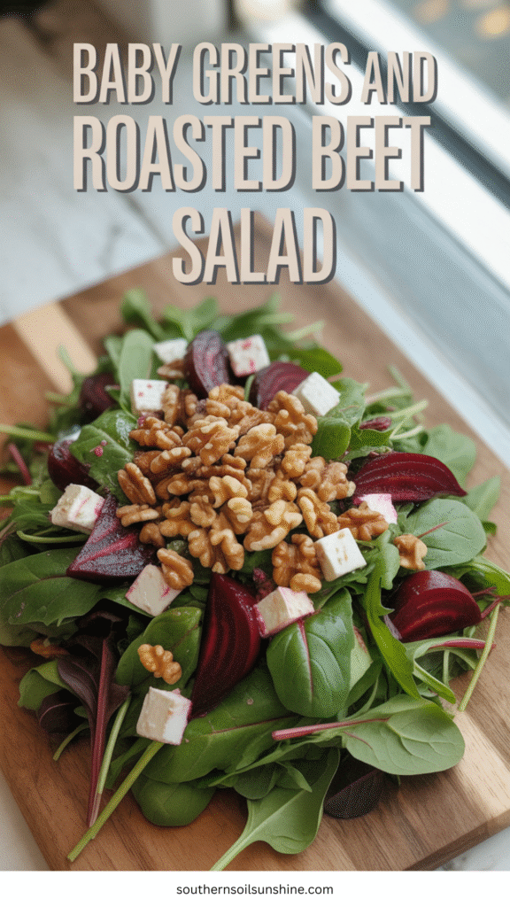 baby greens and roasted beet salad