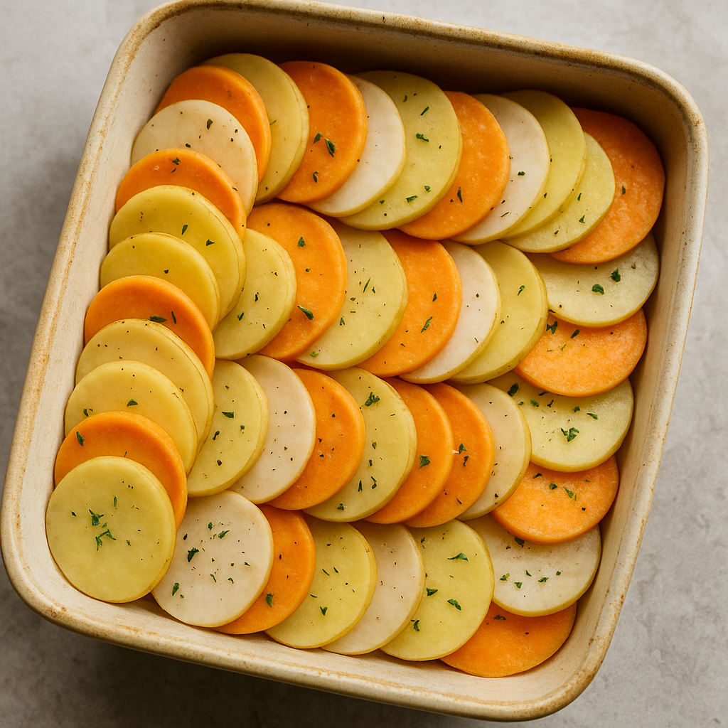 root vegetable gratin