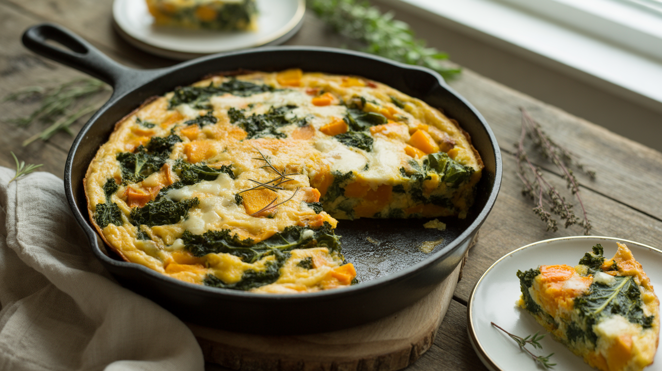 Golden and Fluffy October Veggie Frittata
