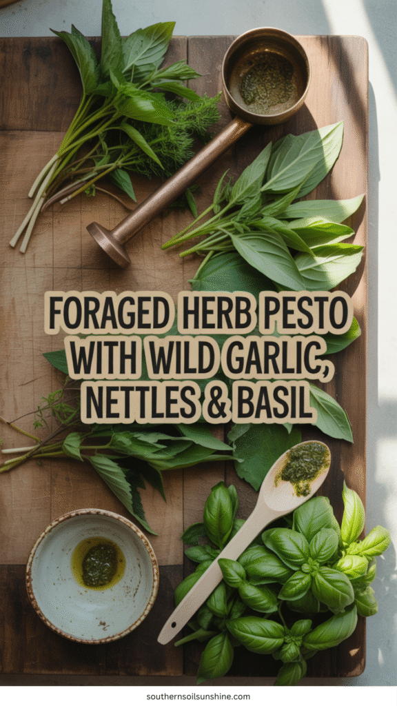 foraged herb pesto
