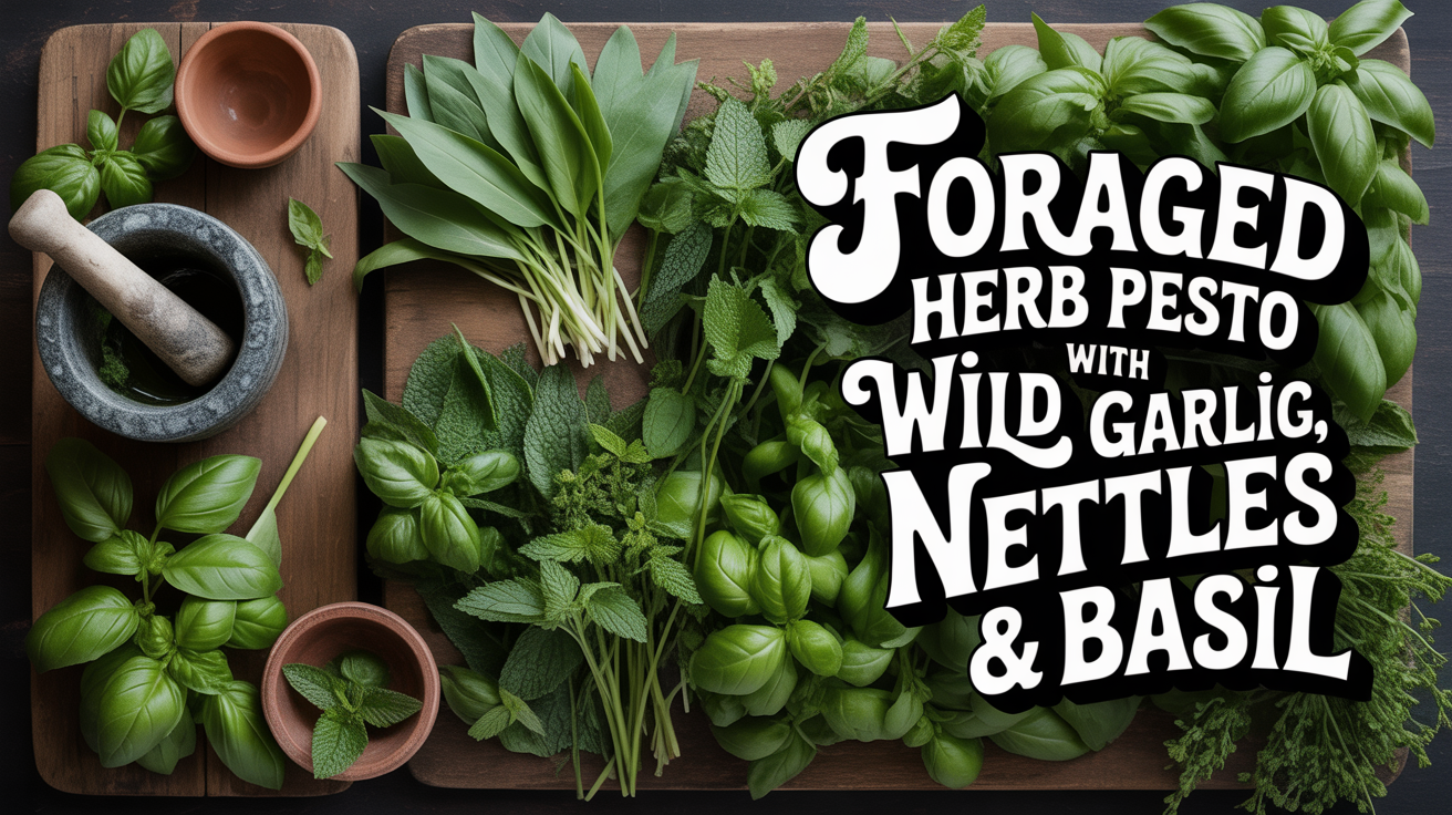 foraged herb pesto