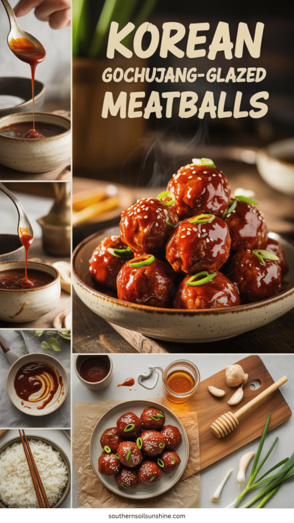 Korean Gochujang-Glazed Meatballs