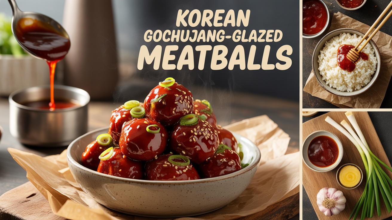 Korean Gochujang-Glazed Meatballs