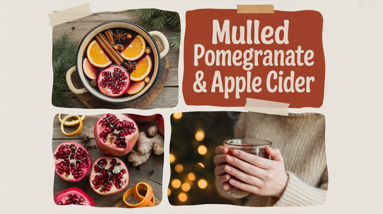 mulled pomegranate and apple cider