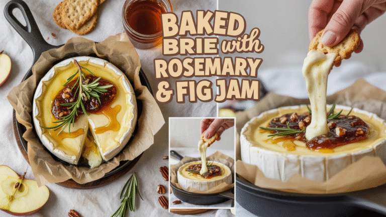 Baked Brie with Rosemary & Fig Jam