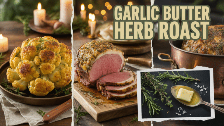 Garlic Butter Herb Prime Roast (or Cauliflower Roast)