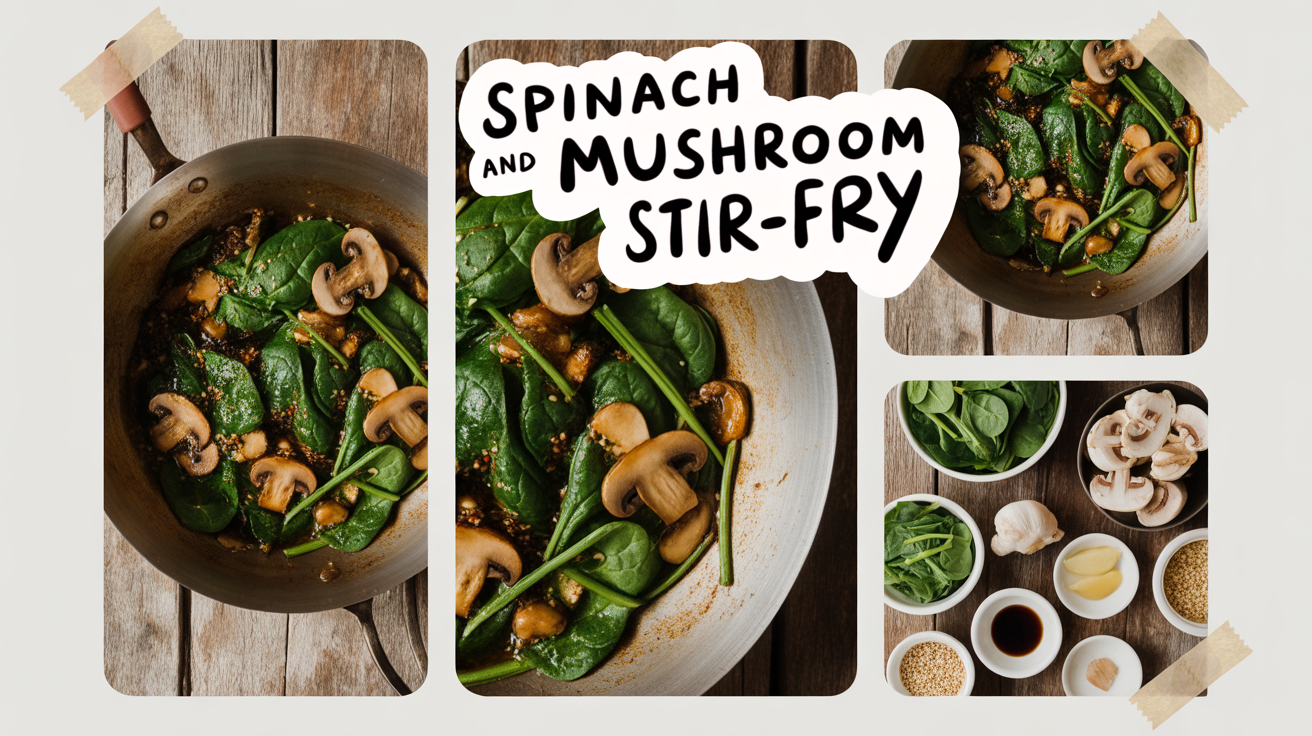 spinach and mushroom stir-fry