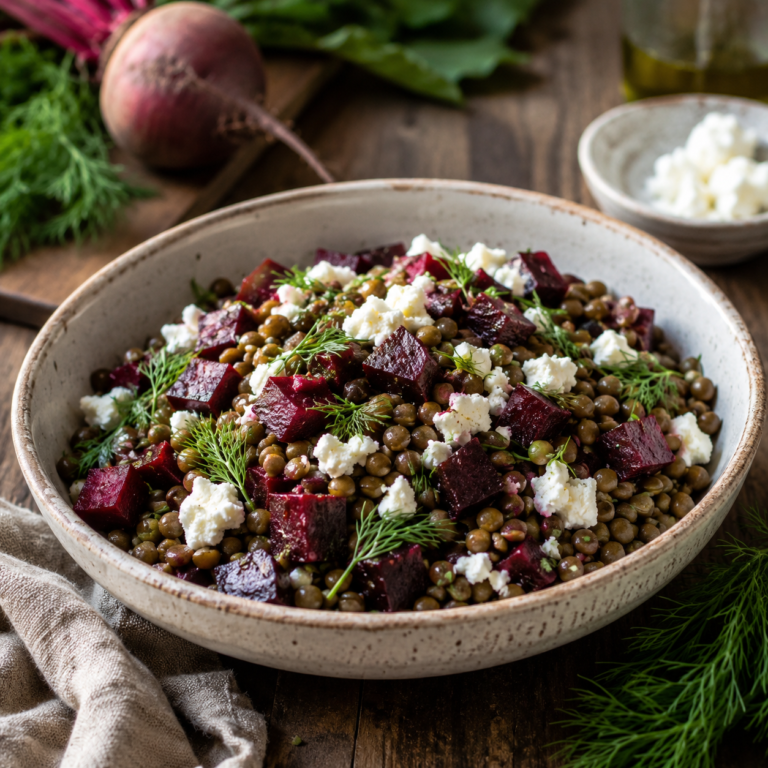 Warm Lentil and Roasted Beet Salad