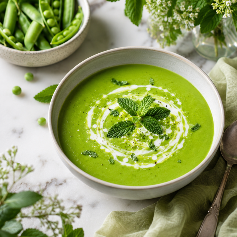 Spring Pea and Mint Soup