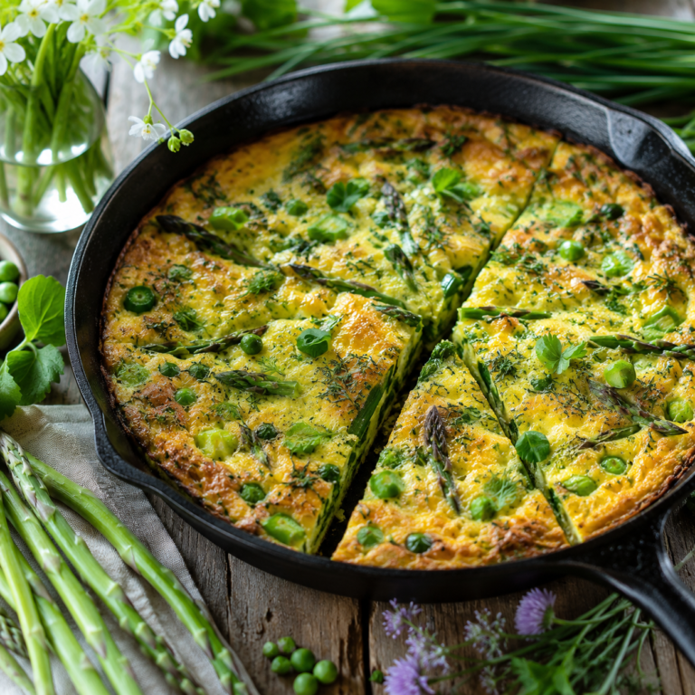 Spring Vegetable and Herb Frittata