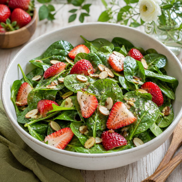 Strawberry Spinach Salad with Poppy Seed Dressing