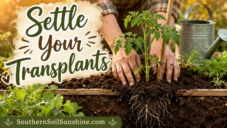 Settling New Tomato Transplants: Deep Water and Mulch for Strong Roots